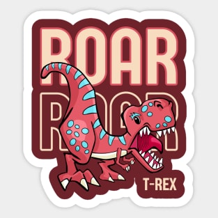 Roar Roar Dinosaur - T-Rex roaring Sticker